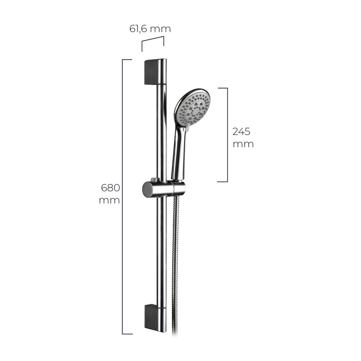 Dusche Säule EDM 01147 Silberfarben Kunststoff